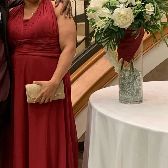 Azazie | Dresses | Burgundy Bridesmaid Dress Size 2 Multiple Styles In One  Dress | Poshmark